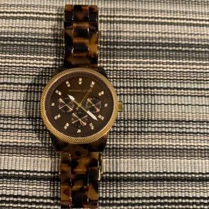 Michael Kors acrylic tortoiseshell watch